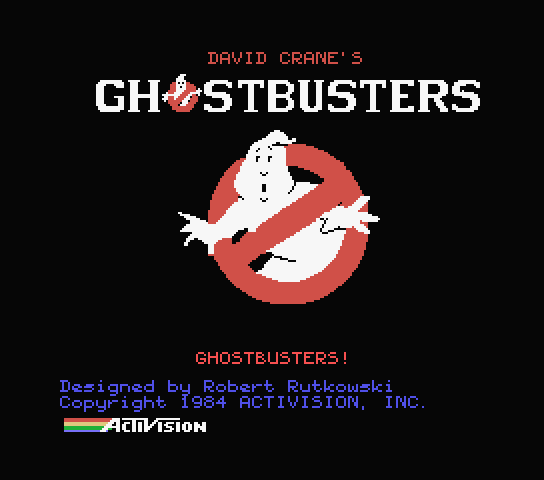 Ghostbusters title screen for MSX